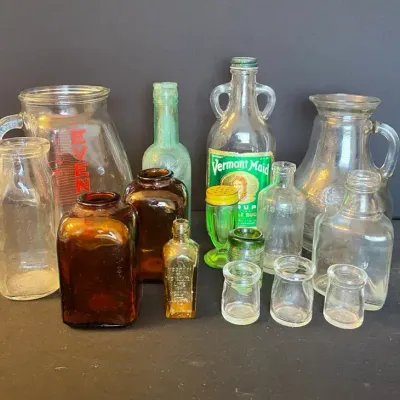 Assortment Of Collectible Vintage Glass Bottles