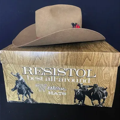 Resistol Cowboy Hat XXX Beaver Size 71/8 With Box