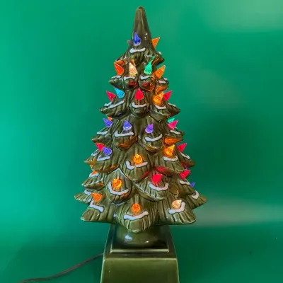 Vintage Lighted Ceramic Tree