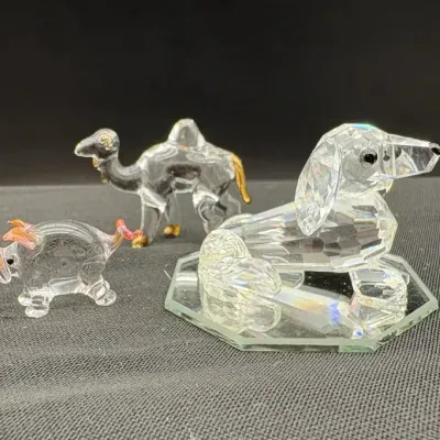 Swarovski Crystal Mini Dachshund & Glass Animals