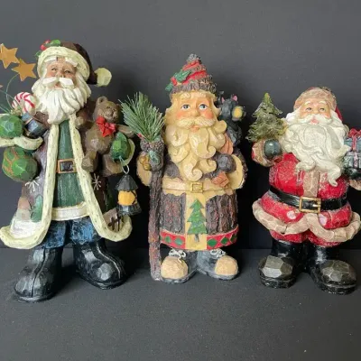 Rustic Santa Claus Figurines