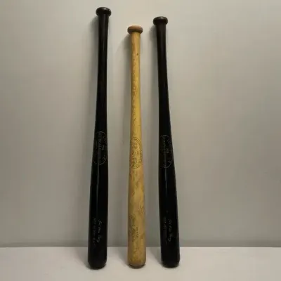 1970s Louisville H&B Bats (3) inscribed 1977 Astros MVP José "Cheo" Cruz & Little League Ernie Banks