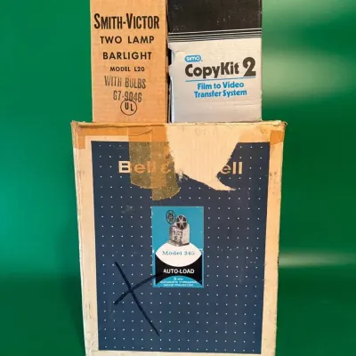 Bell And Howell Model 245 Projector, Smith Victor 2 Lamp Bar light , CopyKit 2