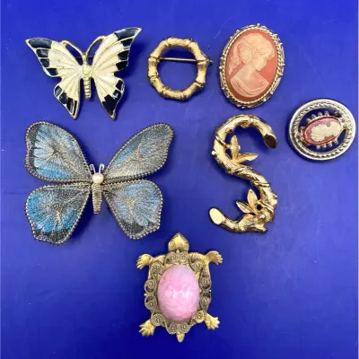 Vintage Brooches Some Sarah Coventry Butterflies, S, TURTLE SEE PHOTOS