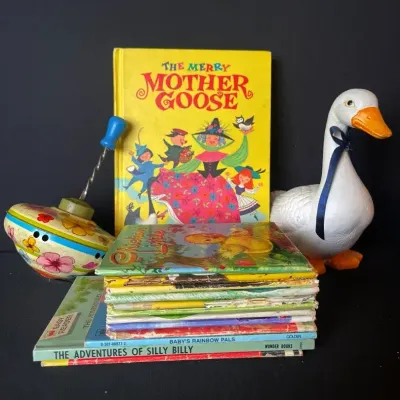 Collection Of Classic Children’s Books, Tin Top, Ceramic Duck