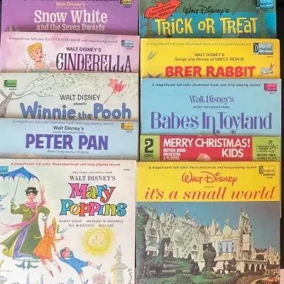 Collection Of Vintage Disney Long Playing Records 