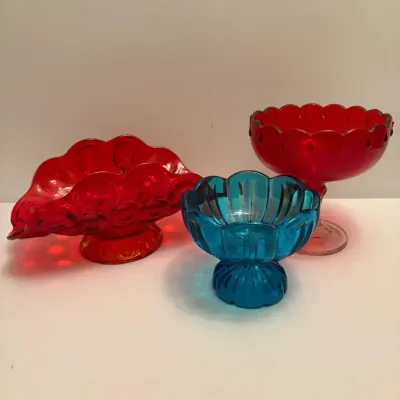 Vintage Colored Decorative Glassware