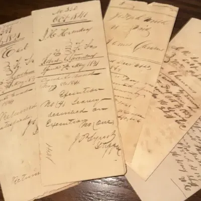 Antique Texas Legal Documents From 1840-1850s