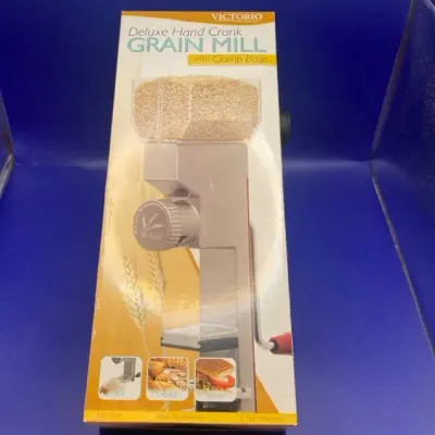 Deluxe Hand Crank Grain Mill With Clamp Base Made By Victorio￼