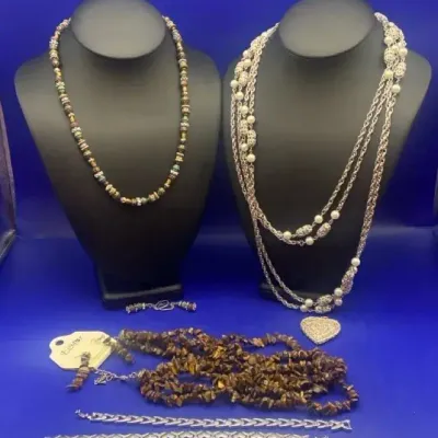 Silver And Brown Tone, Costume Jewelry 