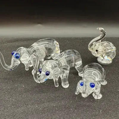 Vintage Glass Elephant Lot