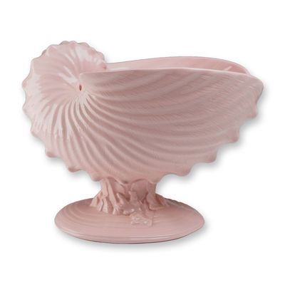 Wedgwood Alpine Pink Bone China Nautilus Shell Centerpiece Bowl