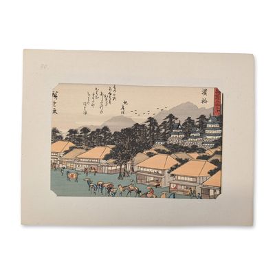 After Utagawa Hiroshige (Japanese 1797-1858) Hamamatsu from a Fifty-three Stations of the Tokaido