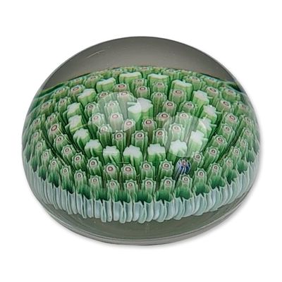 Parabelle Glass 1985 Millefiori Shamrock Paperweight