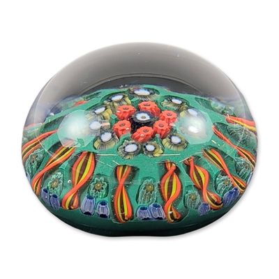 Strathearn Scotland Millefiori Glass Paperweight