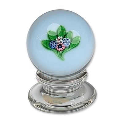 Francis D. Whittemore Millefiori Pedestal Art Glass Paperweight