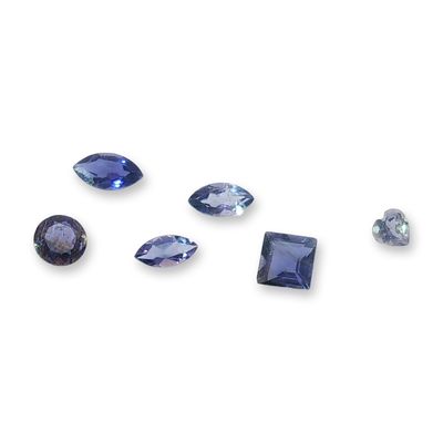 Group of Six Loose Faceted Iolites