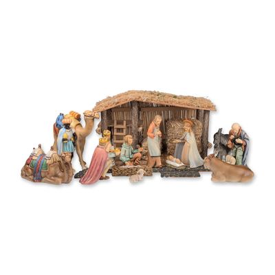 25pc Goebel Hummel Porcelain Nativity Set and Stable