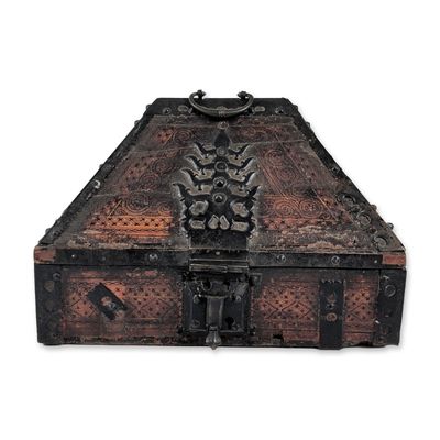 Indian Kerala Malabar Wood and Iron Box