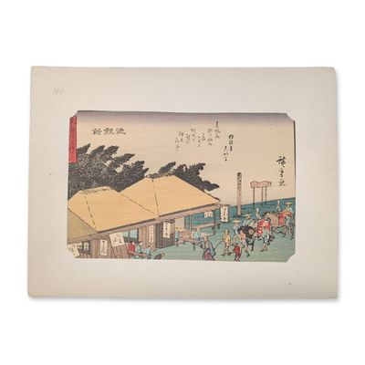 After Utagawa Hiroshige (Japanese 1797-1858) Chiryu From a Fifty-three Stations of the Tokaido