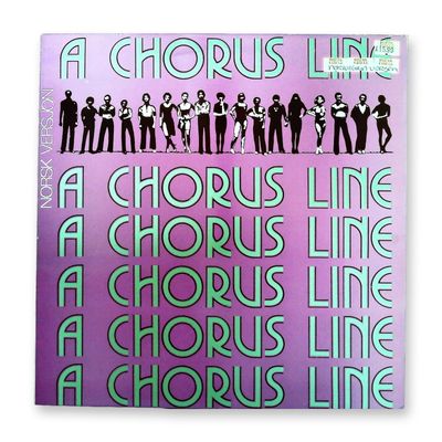 A Chorus Line Norwegian Cast Recording Vinyl LP Sleeve and Marius M?ller Vinyl Record