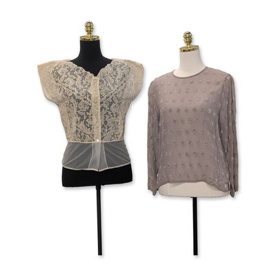 Two Designer Blouses by Salvatore Ferragamo and Perry