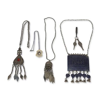 Collection of Five Ethnic Necklaces and Accessory