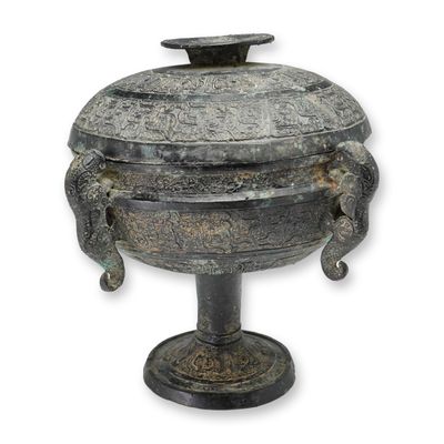 Eastern Zhou Dynasty Bronze Covered Dou Ritual Vessel