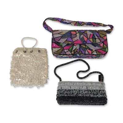 Group of Three Beaded and Sequined Evening Bags