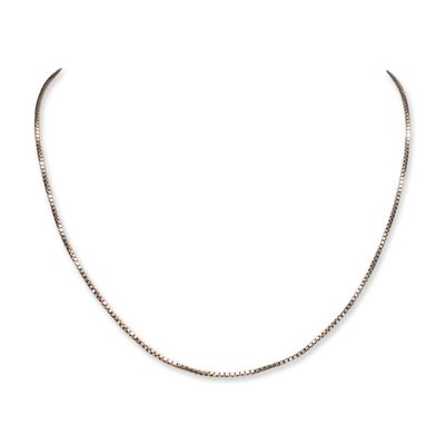 Italian Sterling Silver Box Chain Necklace