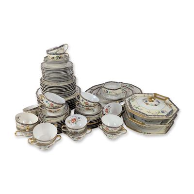 78pc Theodore Haviland Limoges Porcelain Cluny Dinnerware