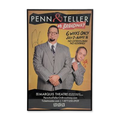 Penn & Teller Broadway Poster, Signed