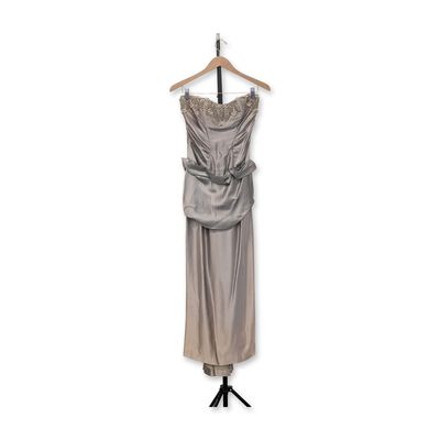 Herbert Sondheim 1950s Embellished Satin Evening Gown
