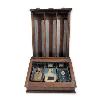 Knight's Castile Antique Wood Soap Dispensing Cabinet
