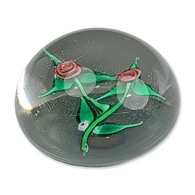 Ray Banford Miniature Lampwork Rose Paperweight