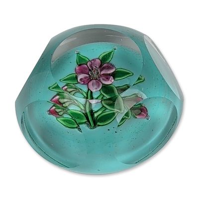 Ronald Hansen Faceted Art Glass Paperweight