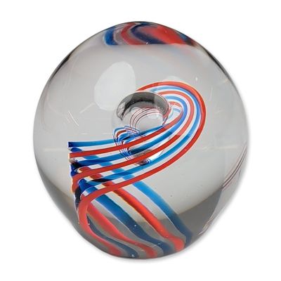 Art Glass Ribbon Twist Paperweight