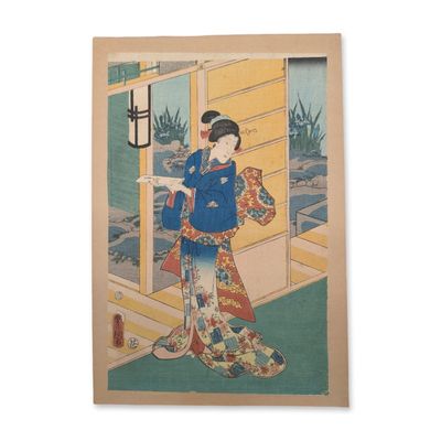Utagawa Kunisada (Toyokuni III) (Japanese, 1786-1865) Woodcut from One Hundred Famous Places and