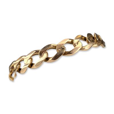 Italian 14K Yellow Gold Curb Link Bracelet