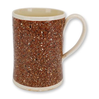 English Creamware Agate Slip Mug Circa 1800