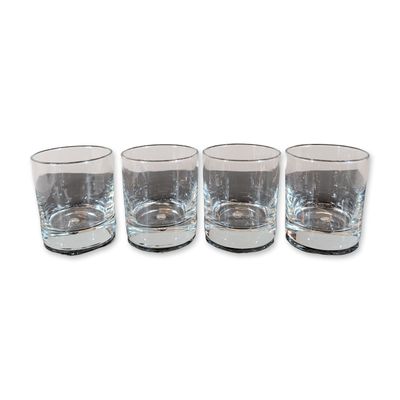 4pc Pasabahce Turkey Crystal Old Fashioned Glasses