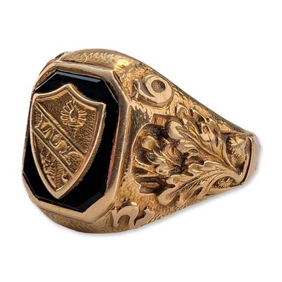 Tiffany & Co. 14K Gold and Onyx Signet Ring