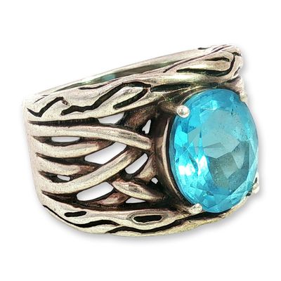 Effy Sterling Silver Blue Topaz Ring