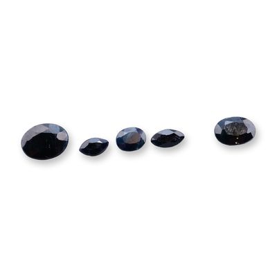 6pc Loose Faceted Deep Blue Sapphires
