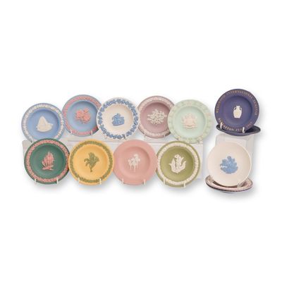 13 Piece Collection of Wedgwood England Jasperware Small Dishes