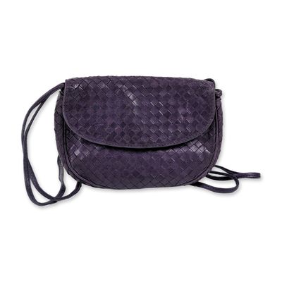 Charles Jourdan Italian Woven Leather Shoulder Bag