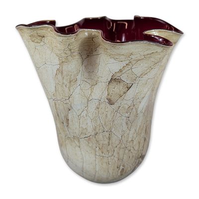 Art Glass Studio Macchia Vase, Signed
