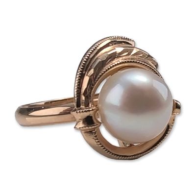 Vintage 14K Gold Pearl Ring