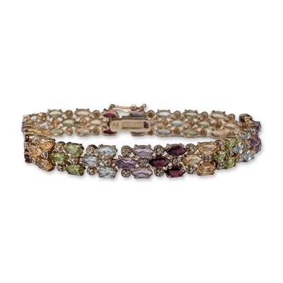 FAS Multi-Gemstone Sterling Silver Vermeil Bracelet