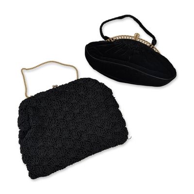Two Vintage Black Evening Bags including Milgrim